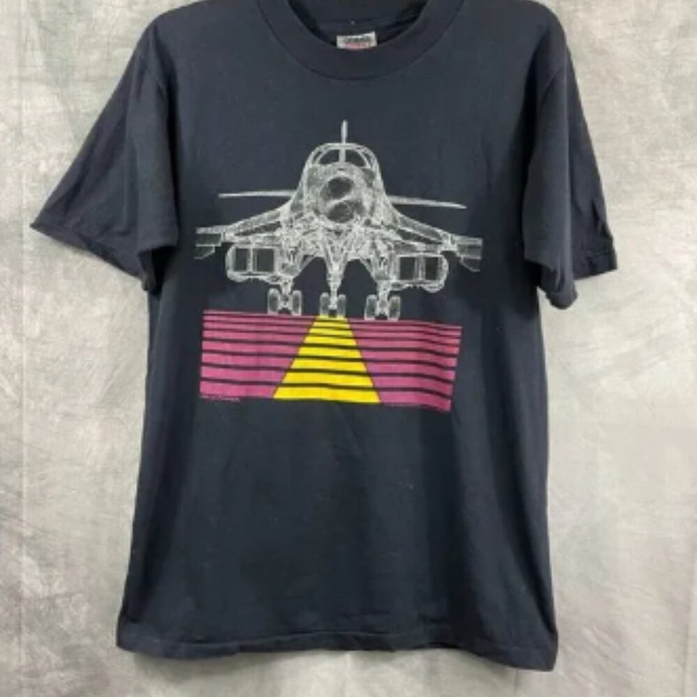 Bomber Shirt two sided graphic print single stitch LVintage 1988 B-1B Strategic